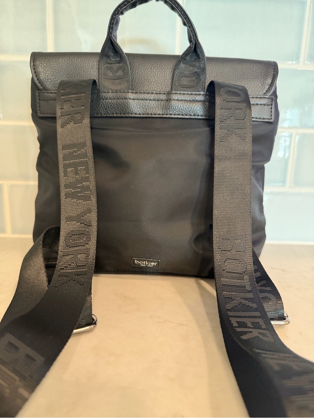 Botkier Black Mini Backpack with Front Zips - Picture 2 of 5